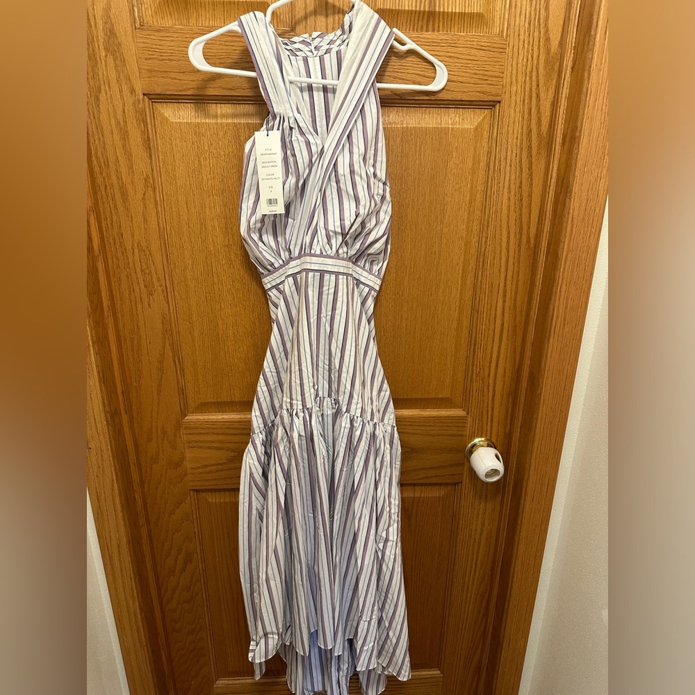 Striped Halter Neck Dress